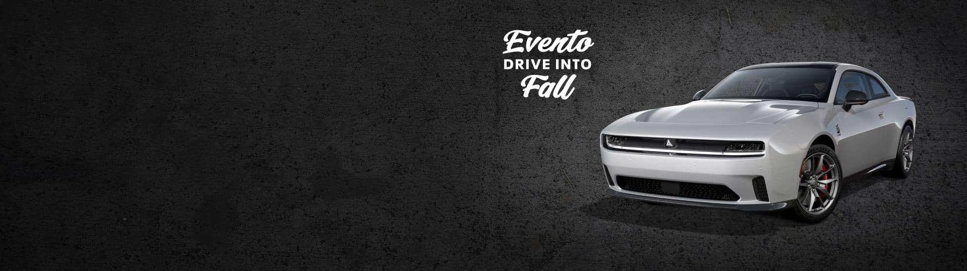 Un Dodge Charger Daytona Scat Pack 2024 en Triple Nickel. Evento Drive into Fall